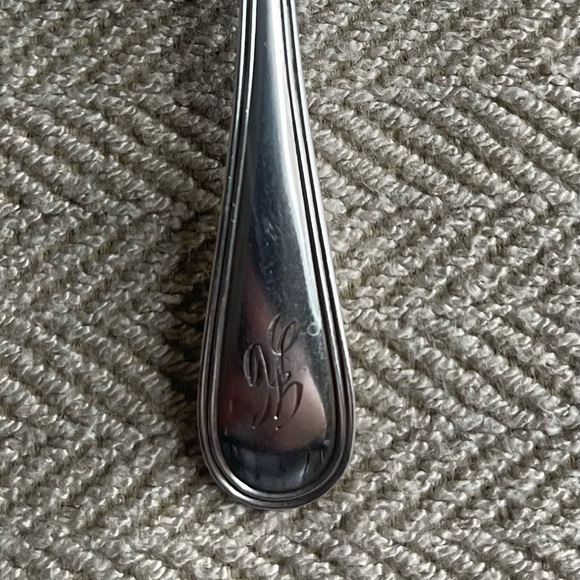 Vintage Silver Plated Monogram Baby Spoon - Picture 4 of 5